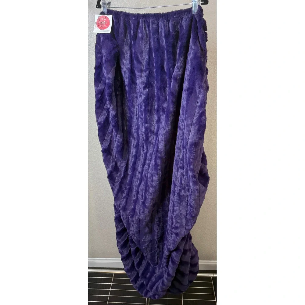 Sew Sweet Minky Designs Baby Nursery Crib Mattress Cover Purple Plush Cozy NEW